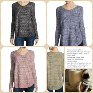 ❄Marled V-Neck Sweaters